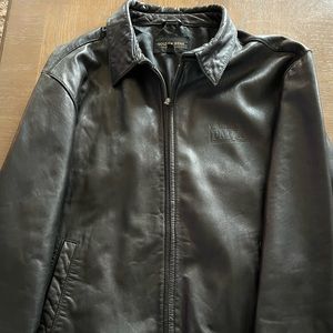 Black Golden Bear Leather Jacket XL